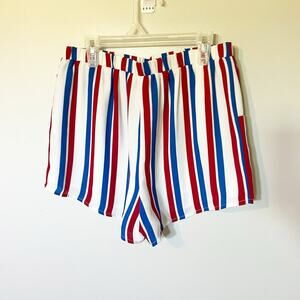 Buddy love Americana red blue white striped shorts women’s medium